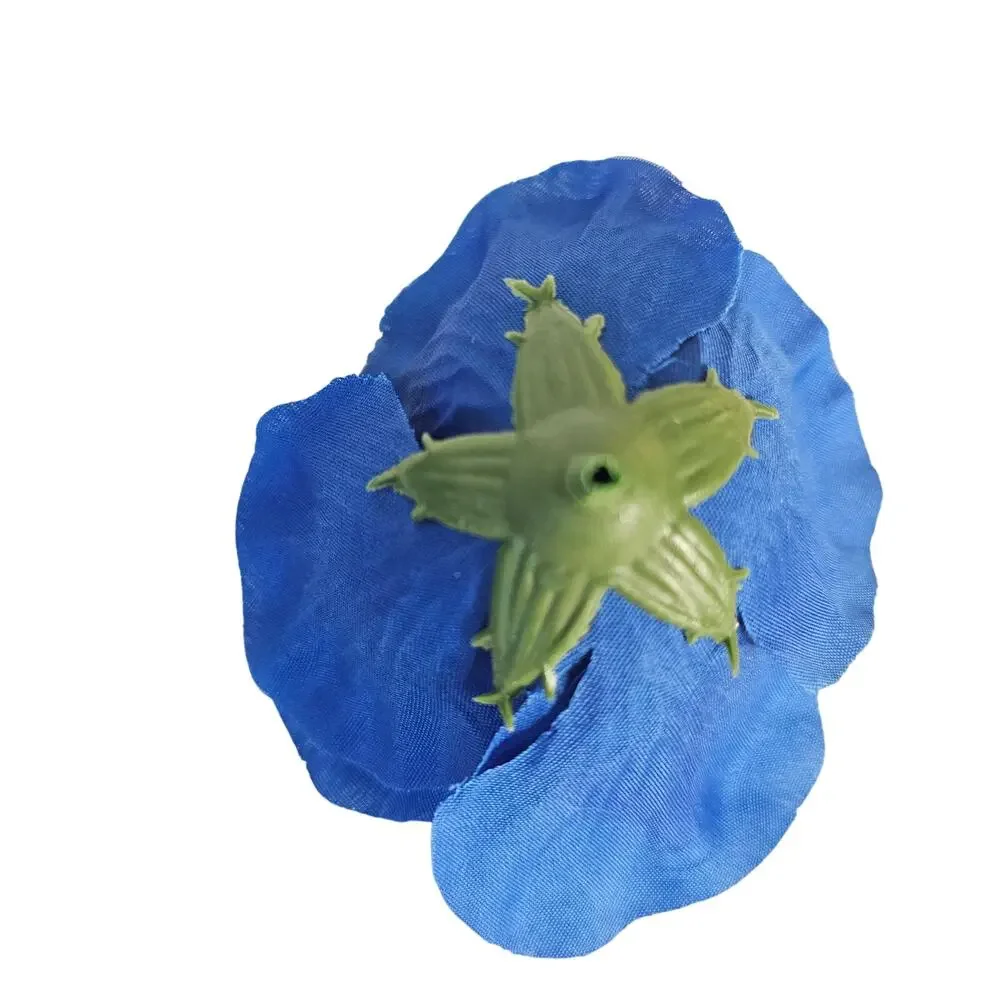 38 Royal Cobalt Blue Artificial Silk Rose Flower Heads 4in Wedding Craft Wreath